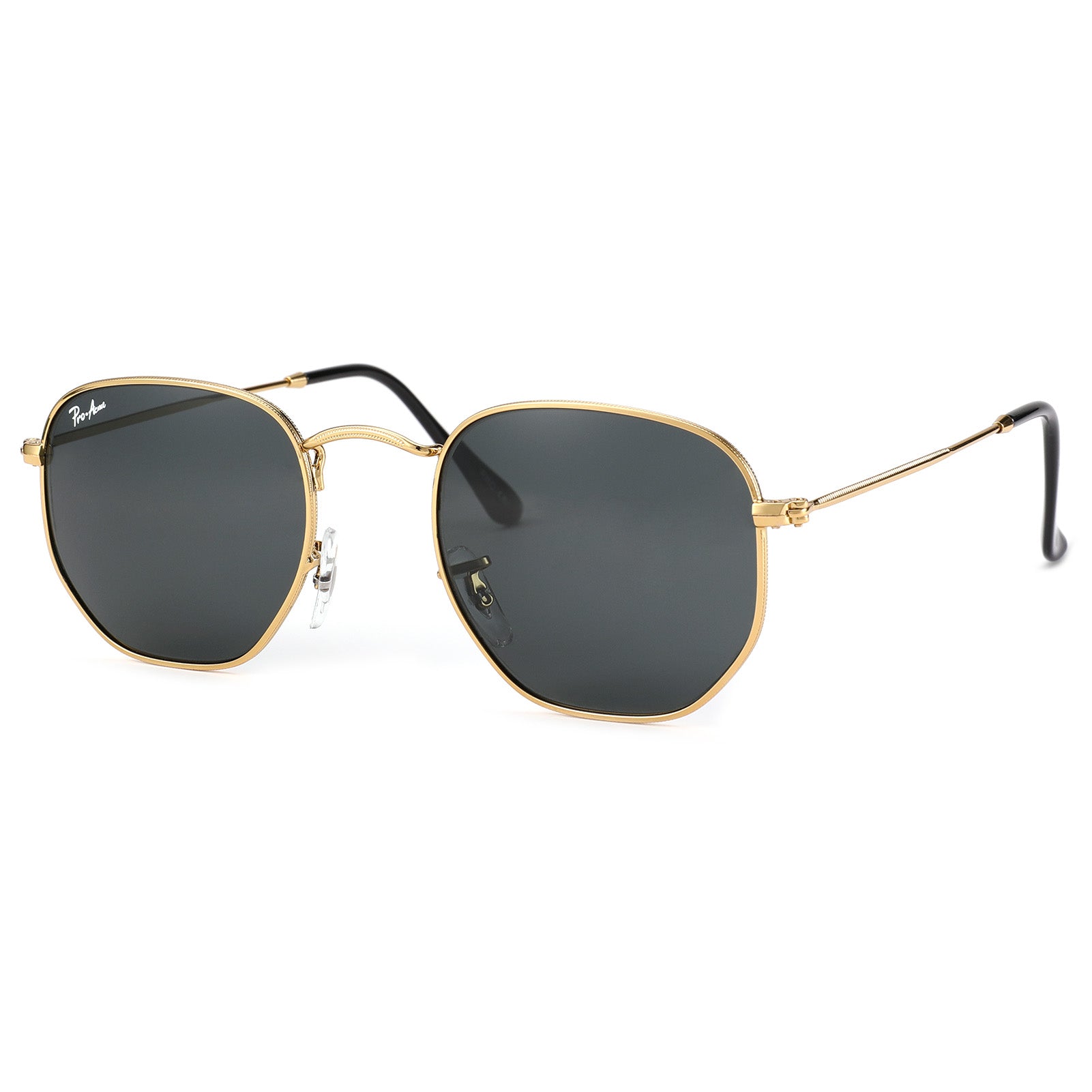 Pro Acme Small Square Sunglasses for Women Men 100% Real Glass Lens He