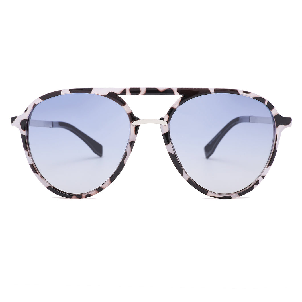Pro Acme Classic Round Polarized Sunglasses for Women Men Retro Double Bridge Frame Sun Glasses