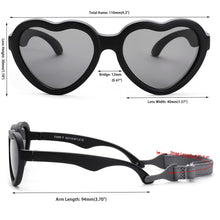 Load image into Gallery viewer, Pro Acme Baby Polarized Heart Shape Sunglasses with Adjustable Strap, Unbreakable Safe Sun Glasses for 1-2 Years
