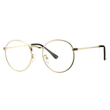 Load image into Gallery viewer, Pro Acme Classic Round Metal Clear Lens Glasses Frame Unisex Circle Eyeglasses (Gold)
