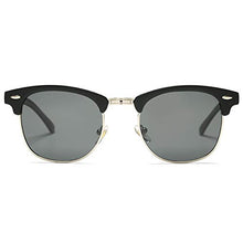 Load image into Gallery viewer, Pro Acme Classic Semi Rimless Polarized Sunglasses with Metal Rivets (Black/Gold Rimmed)
