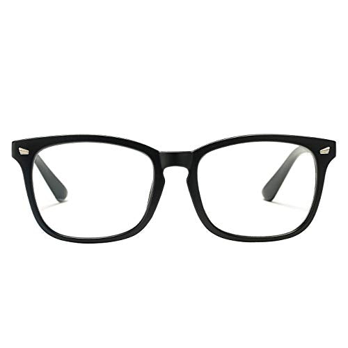 Pro Acme Blue Light Blocking Glasses for Women Men Square Computer Eyewear (Matte Black)