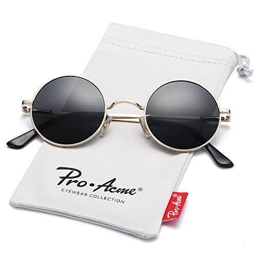 Pro Acme Retro Small Round Polarized Sunglasses for Men Women John Len