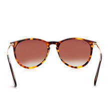 Load image into Gallery viewer, Polarized Sunglasses for Women Classic Round Style 100% UV Protection (Tortoise; Gunmetal/Brown Gradient)

