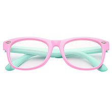 Load image into Gallery viewer, Pro Acme TPEE Rubber Flexible Kids Nerd Glasses Clear Lens Geek Fake for Costume (Age 3-10) (Pink/Green)
