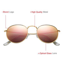 Load image into Gallery viewer, Pro Acme PA3447 Classic Crystal Glass Les Retro Round Metal Sunglasses,50mm (Crystal G15 Green Lens)
