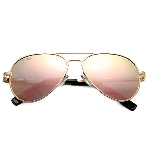 Premium Polarized Rose Gold Aviator UVA-UVB Protection Sunglasses