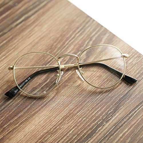 Pro Acme Classic Round Metal Clear Lens Glasses Frame Unisex Circle Ey