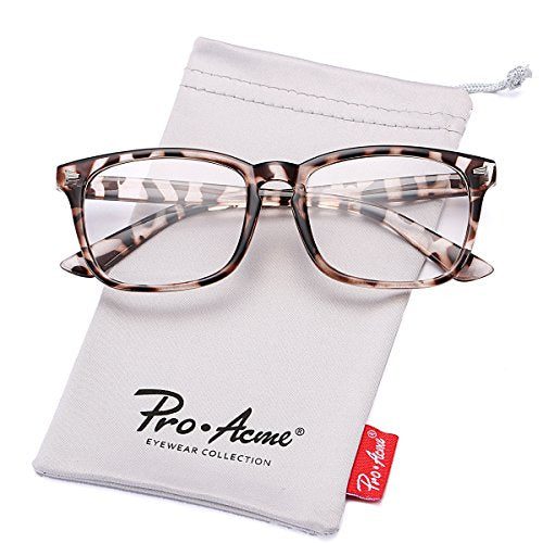 Pro Acme Hexagonal Non-Prescription Glasses Frame for Women Men Designer  Square Round Metal Clear Lens Eyeglasses