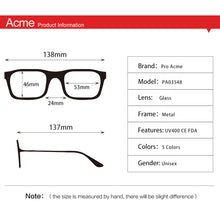 Load image into Gallery viewer, Pro Acme Small Square Sunglasses for Women Men 100% Real Glass Lens Hexagonal Frame
